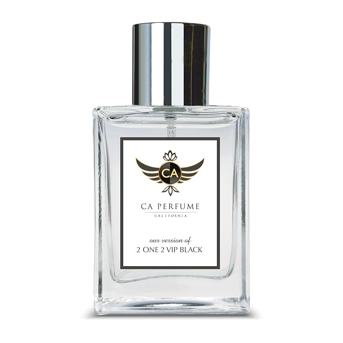 CA Perfume Impression of 2 One 2 Vip Black for Men Aromatic Fougere Fragrance Long Lasting Mens Cologne Eau De Parfum 1.7 Fl Oz 50ml
