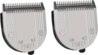Audoc 5 in 1 Blades Adjustable Dog Grooming Replacement Blades Compatible with Wahl Animal Clipper Arco, Bravura, Chromado, Creativa, Figura, and Motion Pet, Dog, and Horse (Silver/2PC)