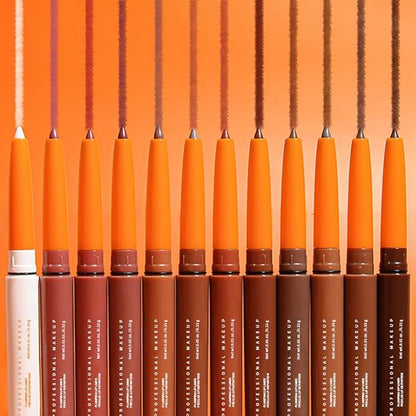 Matte Lip Liner Pencil for Shaping Lips, Retractable Creamy Brown Crayon LipLiner Pencil, Long Lasting Waterproof Lipstick Lip Liner Makeup, Vegan Beauty 01#