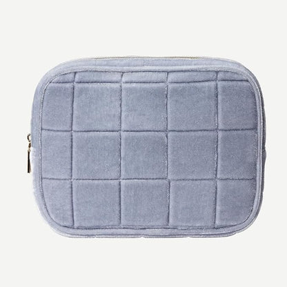 Conair Travel Double Zip Organizer - Toiletry Bag - Makeup Bag - Travel Makeup Bag - Makeup Organizer - Gifts for women - Blue Velvet