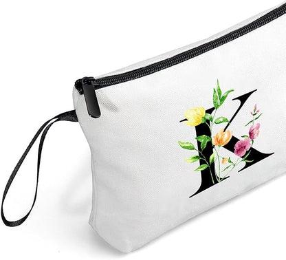 SEAMOON Mom Birthday Thank You Appreciation Gifts for Women Aunt Teacher Coworkers Bride Bridesmaid Monogrammed Travel Makeup Cosmetic Bag with Mirror Valentines Mothers Day Christmas Graduation K