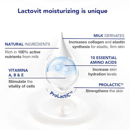 Lactovit | Moisturizing Body Wash | Hydrating Shower Gel | For all Skins | With ProLactiC10, Collagen & Elastin Booster | Smooth & Youthful Skin | Dermatologist Recommended | 3 x 600 ml