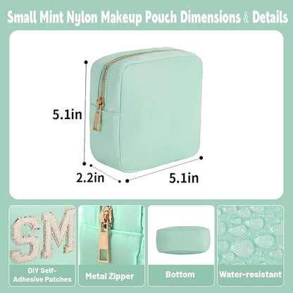 Travel Essentials Makeup Bag for Women Water-resistant Toiletry Organizer Nylon Cosmetic Pouch Preppy Stuff