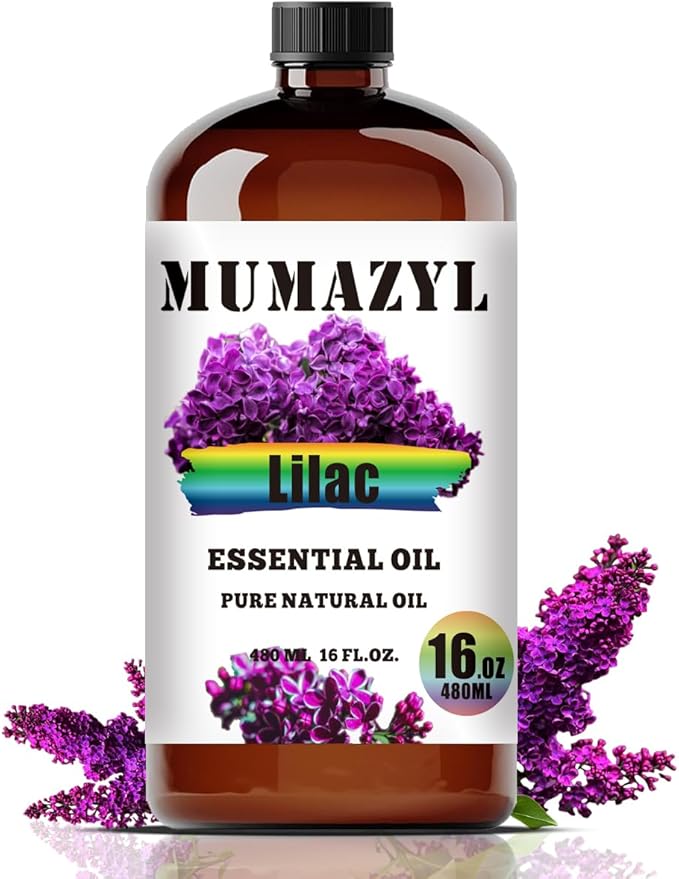 Lilac Essential Oil, Lilac Oil 16 Fl Oz 480ML for Diffuser Humidifier Yoga Cleaning DIY Candle Soap Making Essential Oils