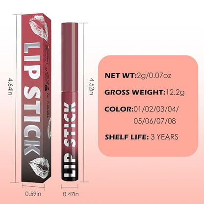 Purple Matte Lipstick for Women, Long Lasting Waterproof Transfer-Proof Vegan, 24 Hours Moisturizing Glossy Shine Lip Gloss, Lipstick Palette Beauty Products Makeup All-Day Formula A03#