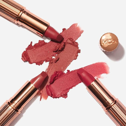 MCoBeauty - Crème Matte Luxe Lipstick - Long Lasting Hydrating Soft Matte Lipstick with Square-Tip Bullet - Cheeky Chat, Nude Pink Shade - 3.5g - Lip Makeup