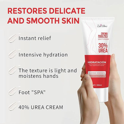 2 Pack Urea Cream 30 Percent for Feet 3.38 oz, Foot Cream and Hand Cream Maximum Strength with Hyaluronic Acid, Aloe Vera for Deep Moisturizes, Callus Remover