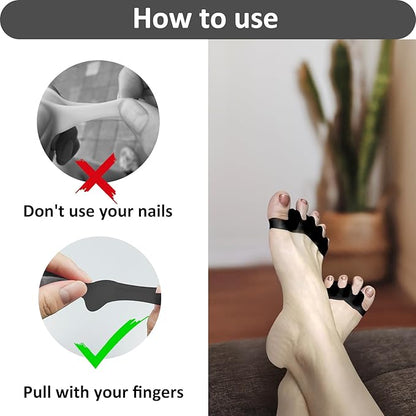 SUNFATT Toe Spacers for Men ang Women,Toe Separators for Women,Relieves Overlapping Toes,Bunions Corrector and Hammer Toe Pain,Gel Toe Spreader Separates and Relaxes Toes.2 Pcs