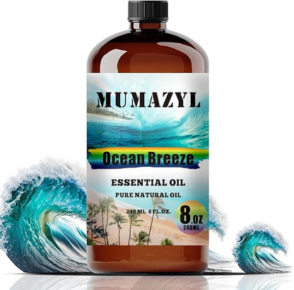 Ocean Breeze Essential Oil, Ocean Breeze Oil 8 Fl Oz 240ML for Diffuser Humidifier Yoga Cleaning DIY Candle Soap Making Fragrance Oils