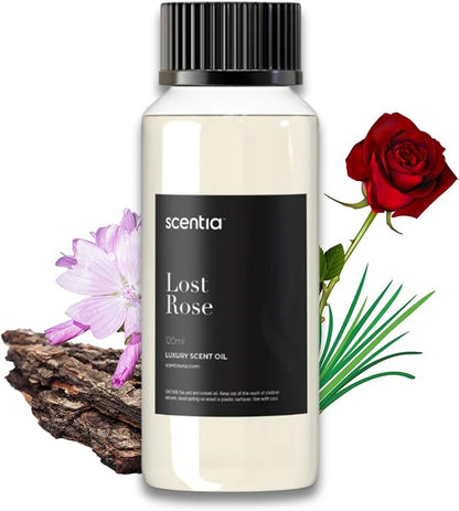 Scentia Hotel Diffuser Oil Inspired by Fairmont Hotel Scent - 120 mL 4.06 fl oz - Refill Diffuser Oil Blend Rose, Oud Wood & Clove Notes for Aromatherapy Diffusers - Lost Rose, Thanksgiving Gift