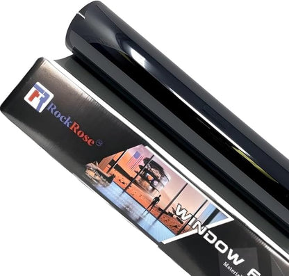 RockRose 35% Premium Carbon Car Window Tint Film 36 in x 10FT 2PLY Charcoal Privacy Film UV, Heat Blocking Tint for Car or Home Adhesive Film Easy Shrink, Plotter Friendly Pro Grade