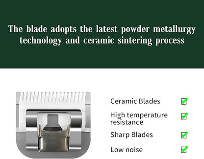 Professional Detachable Replacement Ceramic Blades set,compatible with oster Classic 76/Star-Teq/Power-Teq andi A*dis AGC,BDC,BGC,MBG Series Clippers (size 0A)
