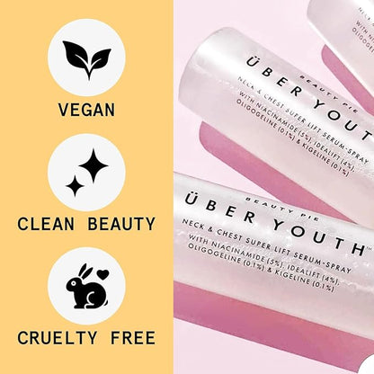 Beauty Pie Über Youth Neck & Chest Super Lift Serum-Spray – Anti-Aging, Firming & Hydrating Treatment for Smooth, Youthful Skin