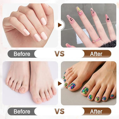 12 Color 3D Nail Art Pens Set, Nail Art Pens for Painting Nails Art Markers for Gel Nails, Nail Art Tools for Graffiti Dotting Drawing Painting Point Liner DIY (3 Pcs)