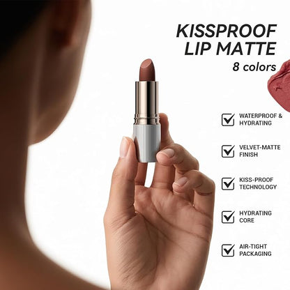 MAANGE Lipstick, Matte Lipstick Long Lasting Transfer-Proof Waterproof & Hydrating Lip Makeup, Full Coverage for a Nourishing Pout,1 Count-O201