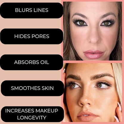 BaeBlu Organic Setting Powder | Non-Toxic, Vegan, Cruelty-Free, Talc-Free, Lightweight + Long Lasting for All Skin Types, Invisible Light