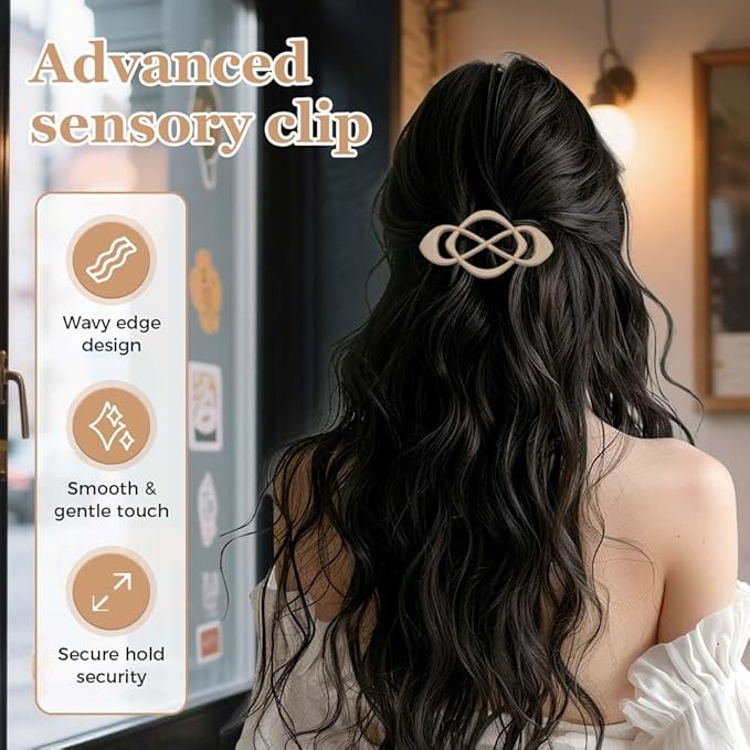 Vintage French Barrette Hair Clips, Hair Barrettes Hair Accessories for Women Girls, Elegant Retro Non Slip Clip with Classic Design Thick to Thin, Stylish Accessories Hair (Color Mixing A, 6PCS)