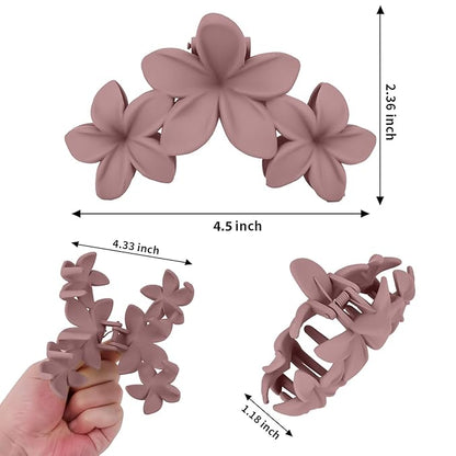 Ondder 4 Pcs Large Matte Non-Slip Claw Hair Clips for Thick Hair - Strong Hold Jaw Clips and Accessories for Women & Girls