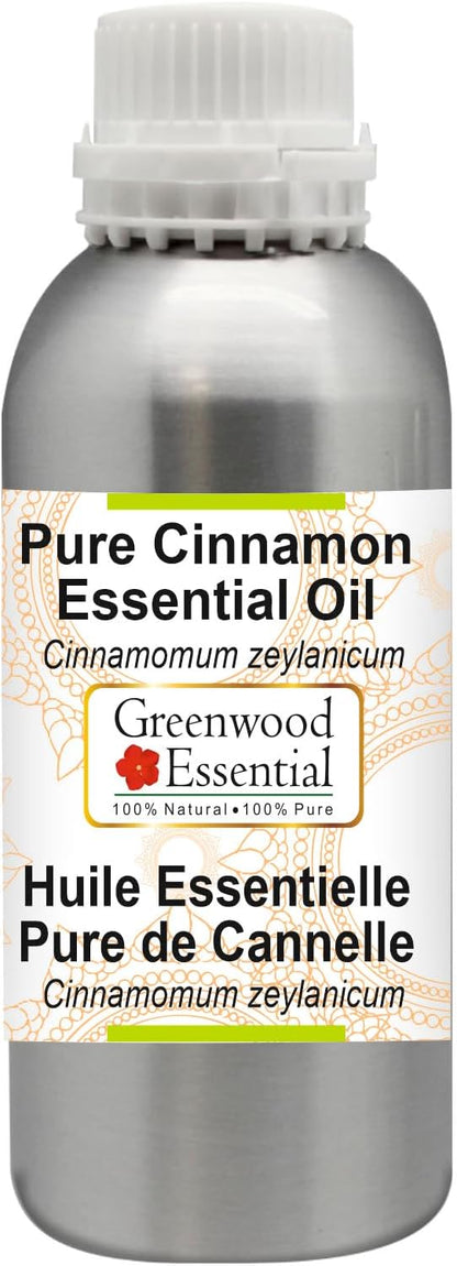 Greenwood Essential Pure Cinnamon Essential Oil (Cinnamomum zeylanicum) Steam Distilled 1250ml (42.2 oz)