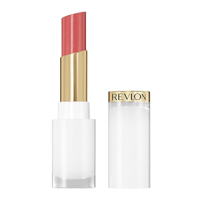 REVLON Super Lustrous Glass Shine Balm, Hydrating Tinted Lipstick, Sheer, Glossy Shiny Finish, 003 Honey Shine, 0.11 oz