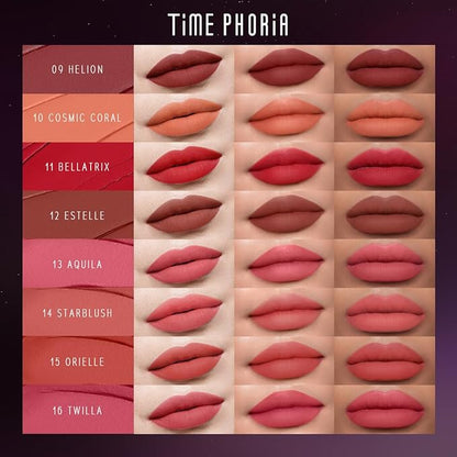 NEBULA VELVET LIP CREAM-Long Lasting Lip Stain, Waterproof and Transferproof Lip Tint, Matte Finish, Smooth Out Lip Lines, Lightweight & High Coverage, Stocking Stuffers (02 AURORA)