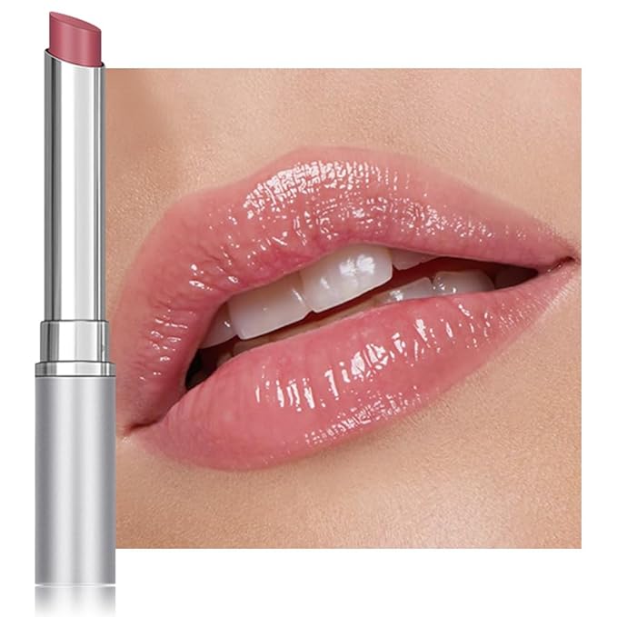 Pink Honey Butter Lipstick Tinted Lip Balm, Shine Moisturizing Plumper Lipstick for Women, Natural Nourishing Hydrating Lip Gloss Stain for Dry Lips, Lightweight Lip Liner Care Makeup, Vegan
