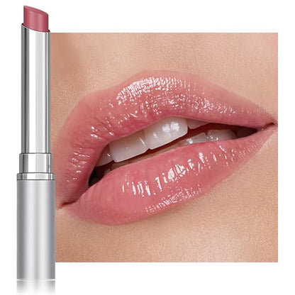 Pink Honey Butter Lipstick Tinted Lip Balm, Shine Moisturizing Plumper Lipstick for Women, Natural Nourishing Hydrating Lip Gloss Stain for Dry Lips, Lightweight Lip Liner Care Makeup, Vegan