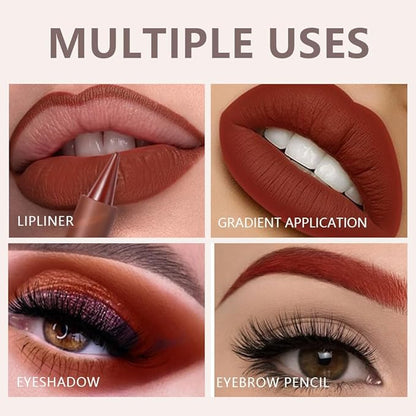 AMY'S DIARY Mocha Matte Crayon Lipstick Lip Makeup, Precision Tip Matte Lip Crayon, Longwear Up To 24Hrs, Lead The Way,Smudge Waterproof for Women Smudge Waterproof for Women (5#, 1 pc)