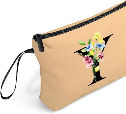 Appreciation Initial Monogram Gifts for Sisters from Sister Employees Team Bride Womens Unique Mom Personalized Makeup Cosmetic Bag with Mirror Mothers Day Christmas Graduation Y