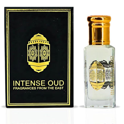 INTENSE OUD Khalab Long Lasting Arabian Perfume Oils for Women 12ML (0.40 OZ) Fragrance Oil With Zesty Citrus, Creamy Vanilla & Smooth Woody Notes - Concentrated Perfume Oil in Black Gift Box