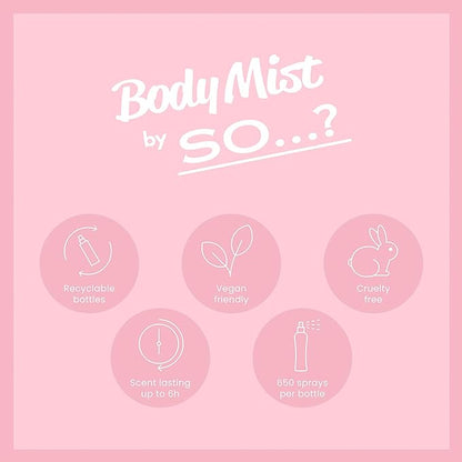 So...? Fresh Floral Body Mist for Women - 3.5 oz Body Mist - Pack of 3