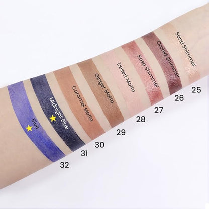 Kaely 2Pcs Cream Eyeshadow Sticks Set for Eyes Waterproof,Midnight Blue Shimmer & Blue Shimmer Matte Eye shadow Stick Pencil Pen Bulk sombras en crema para ojos 31+32