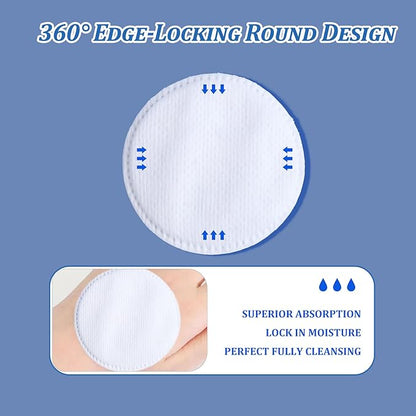 Round Cotton Pads for Face 120 Count, ISHOWBEST Boxed Makeup Remover Cotton Pad, 100% Pure & Natural Facial Cleansing Round Pads, Hypoallergenic, Lint-Free