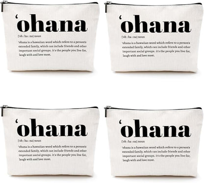 Christmas Thank You Gifts, 4pcs Hawaiian Inspirational Makeup Bag, Hawaiian Gifts Cosmetic Bag, Hawaii Souvenirs, Minimalist Thank You Gifts for Women Female Grandma Friend Wife Mom Sister