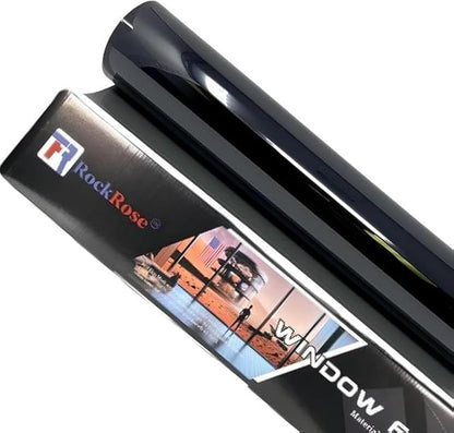 RockRose 35% Premium Carbon Car Window Tint Film 24 in x 100FT 2PLY Charcoal Privacy Film UV, Heat Blocking Tint for Car or Home Adhesive Film Easy Shrink, Plotter Friendly Pro Grade