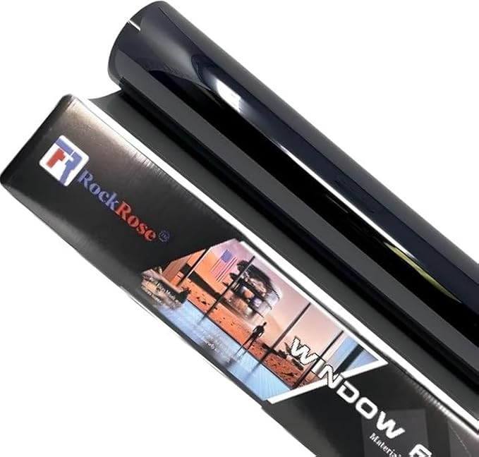 RockRose 35% Premium Carbon Car Window Tint Film 20 in x 100FT 2PLY Charcoal Privacy Film UV, Heat Blocking Tint for Car or Home Adhesive Film Easy Shrink, Plotter Friendly Pro Grade