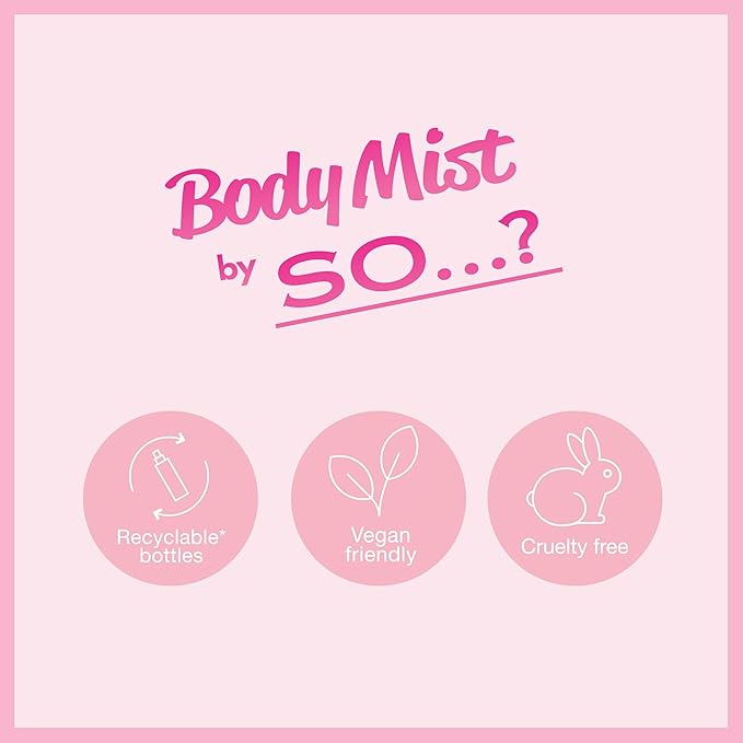 So…? Body Mist Set - Perfumes for Women - Vanilla Perfume, Red Velvet, Cherry Blossom - Scents Lasting 6 Hours - Fragrance Gifts for Women - 3 pcs