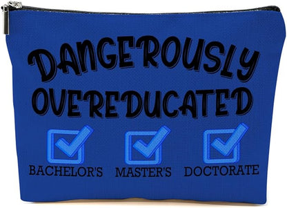 Graduation Gifts, PhD Gifts Makeup Bag, Funny Doctor Cosmetic Bag, Congrats Grad Travel Organizer Zipper Pouch PHD Graduation Gift for Women Doctorate Degree Female Her College Senior Physician
