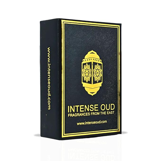 INTENSE OUD Crushed Long Lasting Arabian Perfume Oils for Women 12ML - Fragrance Oil with Frozen Pear, Peony & Apricot, Finished with Vanilla & Musk - Concentrated Perfume Oil in Black Gift Box