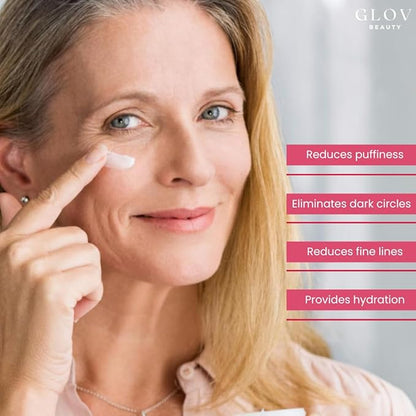 Glov Beauty - Hydrate & Brighten Eye Cream - Anti-Aging Under Eye Cream for Dark Circles, Wrinkles & Puffiness - With Retinyl Palmitate, Sodium Hyaluronate & Niacinamide - All Skin Types