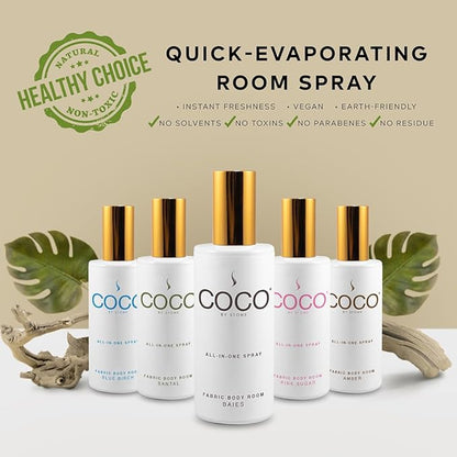 COCO by Stone 5oz All-in-One Spray (Pink Sugar) Shake & Spray Formula for Fabric, Pillows, Interiors, Clothing, Home Fragrance Accessories, Room Perfume, Room Deodorizer, Vegan & Cruelty-Free