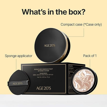[NEW] AGE20'S Signature Essence Pact | 35N CAPPUCCINO | Vegan Korean Cushion Foundation | Pack of 1 | Cream Foundation, Dewy & Glow Finish, Natural Coverage, SPF 50+