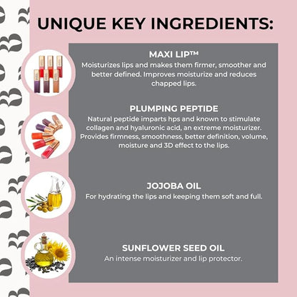 Rinna Beauty Larger Than Life Lip Plumping Oil - Power - Moisturizes & Hydrates Lips - Natural Plumping Over Time - Vegan, Cruelty-Free, & Paraben-Free 0.3 Fl Oz