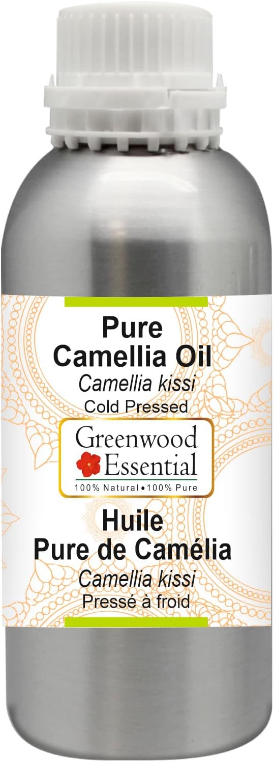 Greenwood Essential Pure Camellia Oil (Camellia kissi) Cold Pressed 630ml (21 oz)