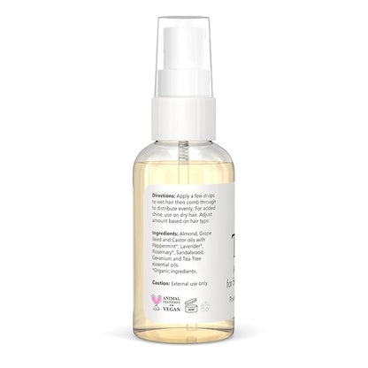 TAME Anti Frizz Smoothing Hair Styling Oil | Sulfate Free Leave In Hair Serum to Control Frizz, Add Shine for Curly, Frizzy, Dry Hair for Adults + Kids | Natural Hair Product Made in USA