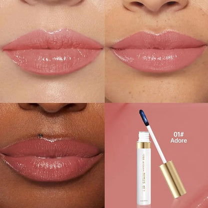 Lip Stain - Wipe-Off &Peel Off Lip Color | Waterproof, Long Lasting, Transfer-Resistant, Smudge-Proof Lip Tint | Easy Wipe Finish, High Pigment | All-Day Vibrant Kiss-Proof Lip Stain, 01#+09#