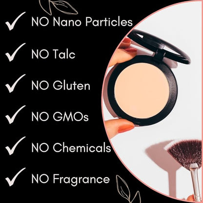 BaeBlu Organic Setting Powder | Non-Toxic, Vegan, Cruelty-Free, Talc-Free, Lightweight + Long Lasting for All Skin Types, Invisible Banana