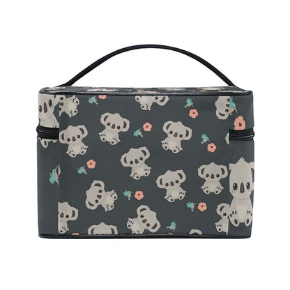 senya Cosmetic Bag Cartoon Koala Travel Makeup Organizer Bag Portable Train Case for Women Girls