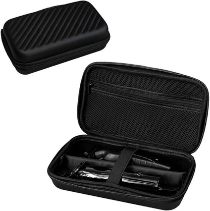 Hard Travel Case for Hair Clippers, Hair Cutting Barber Supplies Holder, Trimmer Organizer Storage Bag for Ufree/Hatteker/Oneisal/Wahl 5Star/Andis Men Razor Guard Grooming Kits (Black)