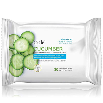 Epielle Makeup Remover Wipes, Remove Waterproof Mascara, Gentle Daily Facial Cleanser Towelettes with Collagen, Tea Tree & Aloe Vera, Stocking Stuffers, Thanksgiving Essentials, 30 Count (Pack of 6)